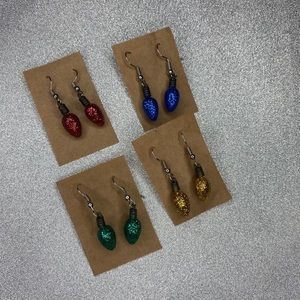 Christmas light earrings